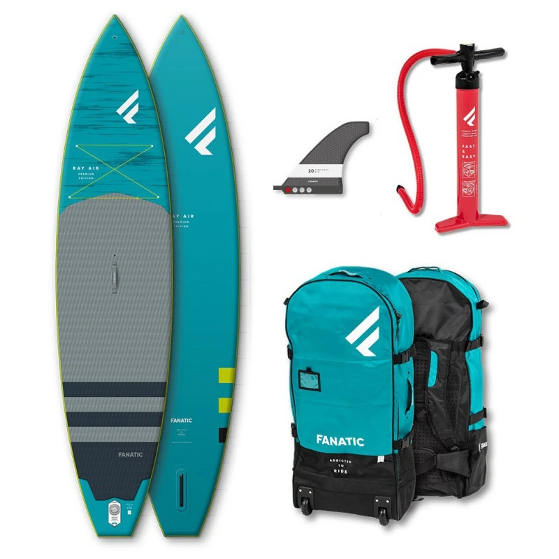 PADDLE GONFLABLE FANATIC RAY AIR 12.6PREMIUM SAC + POMPE 3 PADDLE GONFLABLE FANATIC RAY AIR 12.6PREMIUM SAC + POMPE
