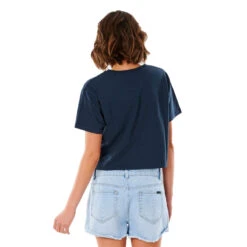 T-SHIRT RIP CURL GOLDEN STATE CROP BLEU MARINE FEMME -Spirit Kayak t shirt rip curl golden state crop bleu marine femme 2