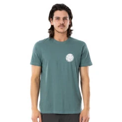 T-SHIRT RIP CURL WETTIE ESSENTIAL BLEU GRIS -Spirit Kayak t shirt rip curl wettie essential bleu gris 1
