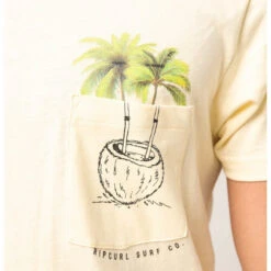 Rip Curl T-SHIRT RIPCURL IN DA POCKET TEE JAUNE CLAIR -Spirit Kayak t shirt ripcurl in da pocket tee jaune clair 3